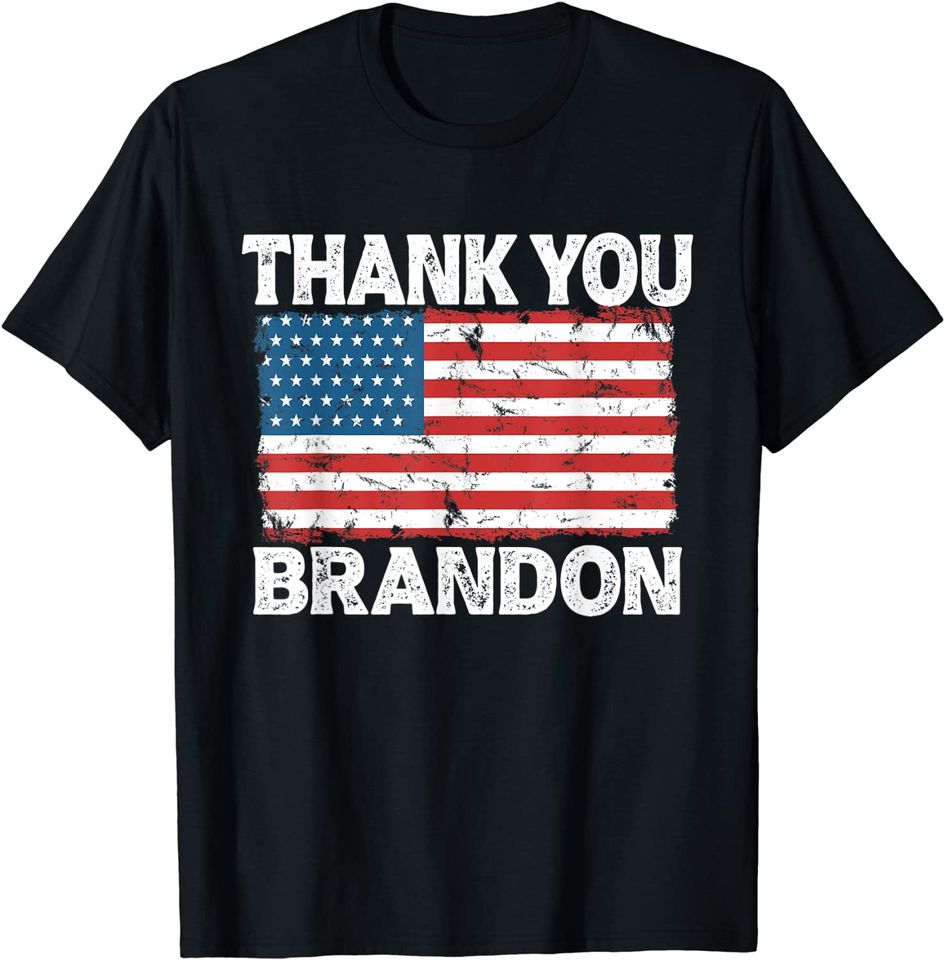 Thank you Brandon  Vintage American Flag Distressed T-Shirt
