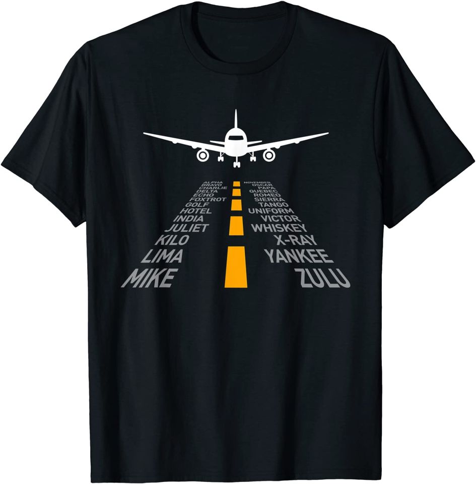 Airplane Pilot Airport Runway Phonetic T-Shirt
