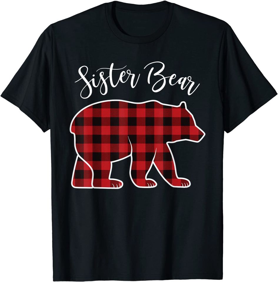 Sister T-Shirts Sister Bear Pajama Red Buffalo