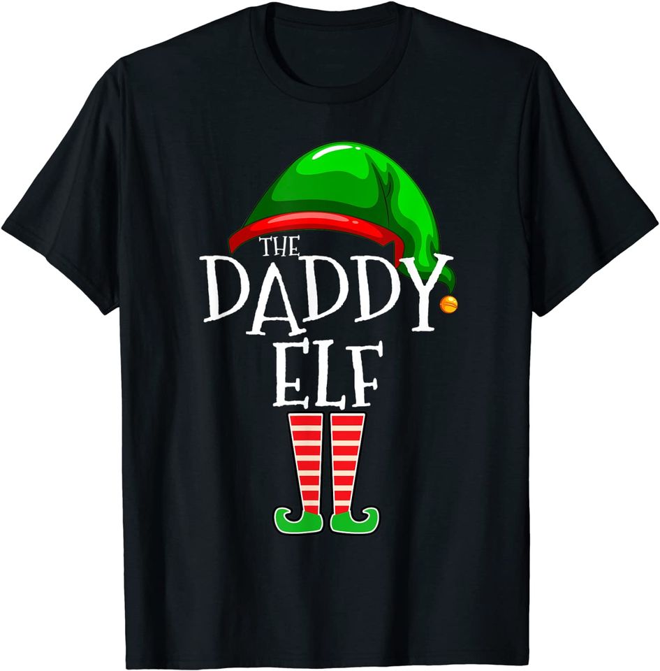 Daddy Elf Family Matching Group Christmas Gift Dad Men T-Shirt