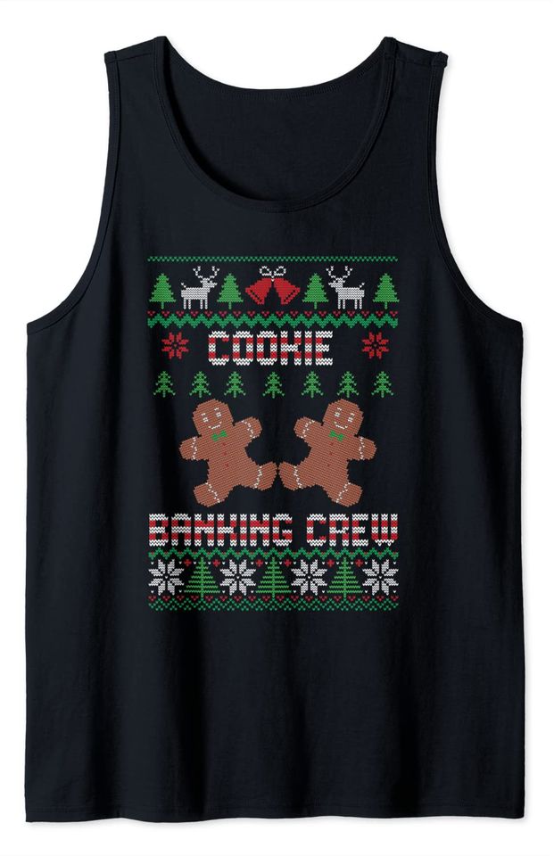 Gingerbread Christmas Cookie Baking Crew Ugly Xmas Pajama Tank Top