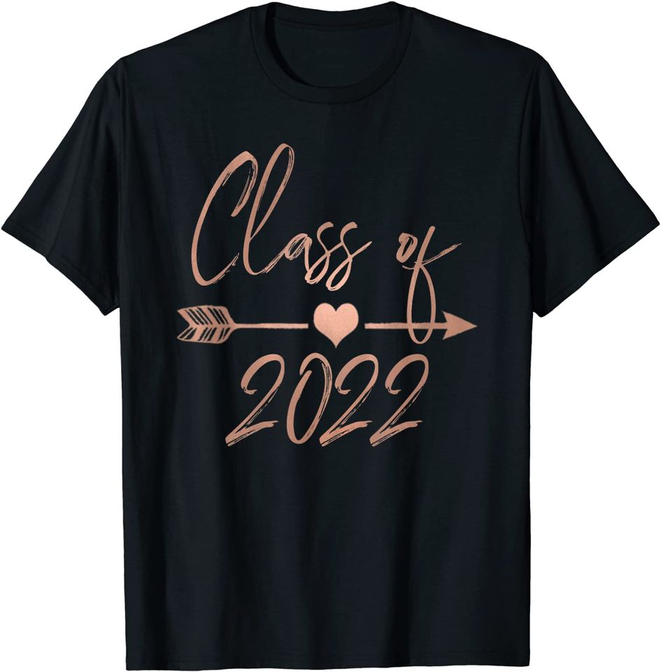 Senior 2022 Class of 22 Cute Graduation For Girls Women Pink T-Shirt