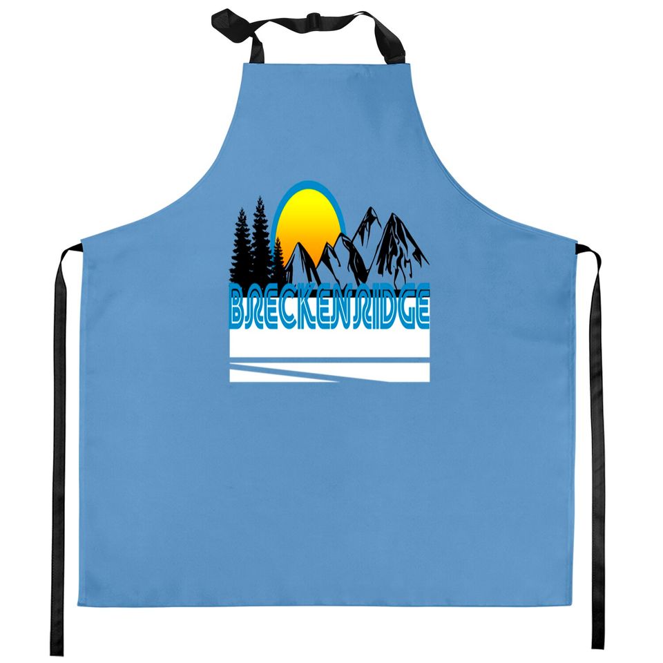 Breckenridge Colorado retro Kitchen Aprons 80s ski gift clothing