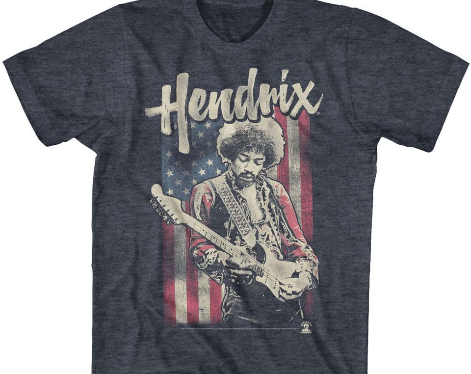 Jimi Hendrix Flag Rock and Roll Shirt