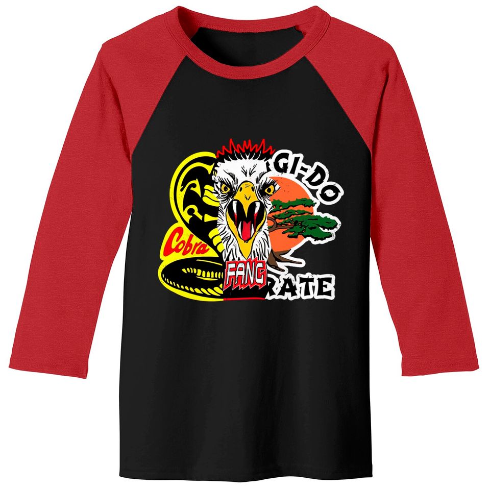Cobra Kai Eagle Fang Miyagi Do Karate Mash Up Baseball Tees