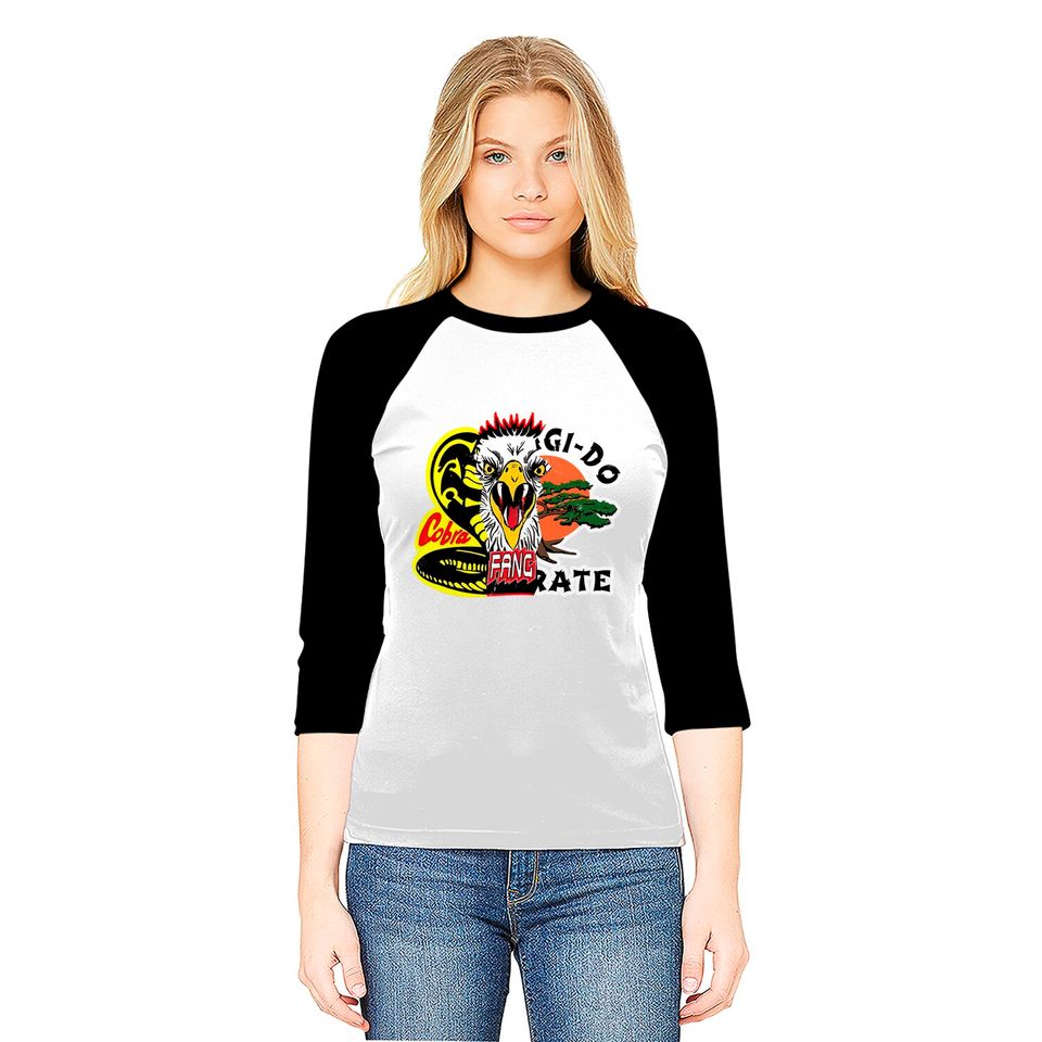 Cobra Kai Eagle Fang Miyagi Do Karate Mash Up Baseball Tees