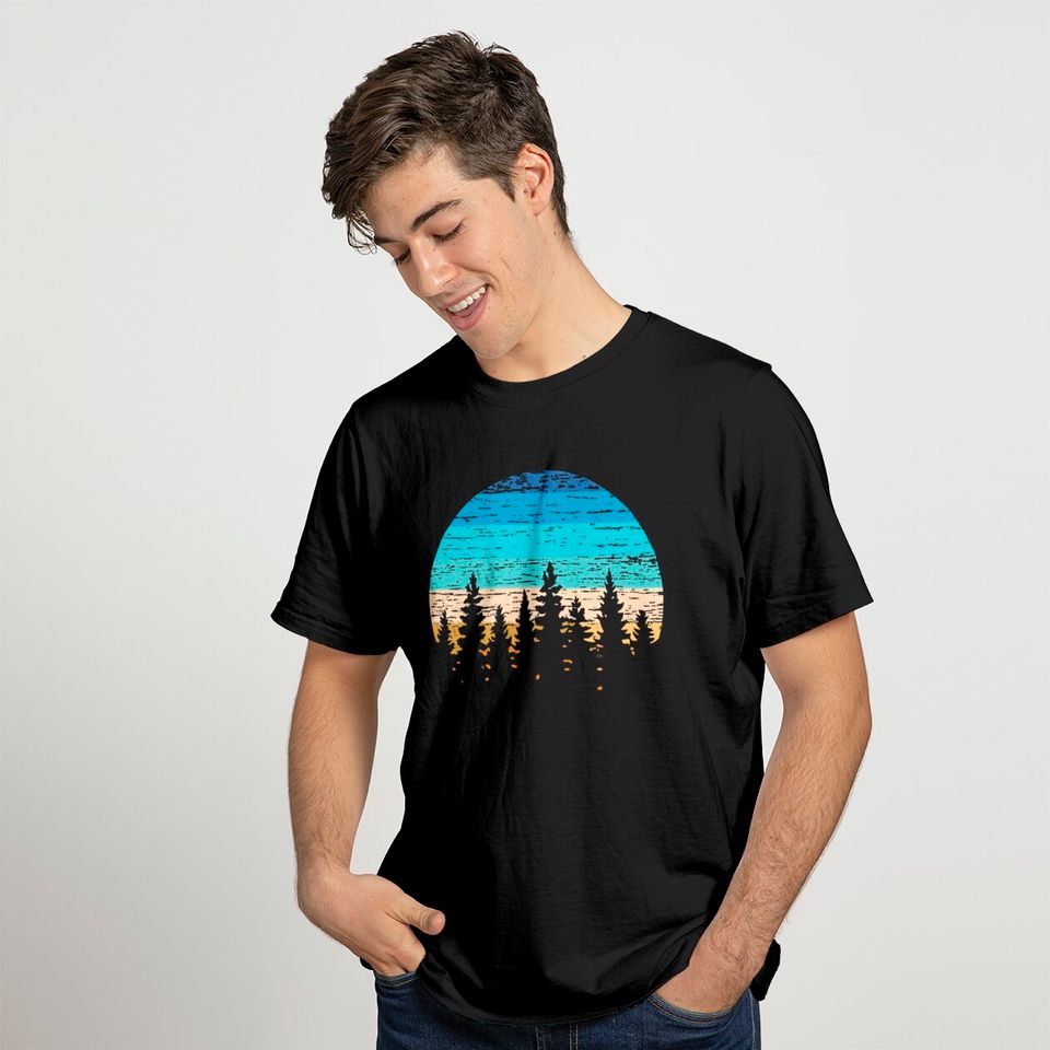 Camping Sunset Pine Tree T-Shirt