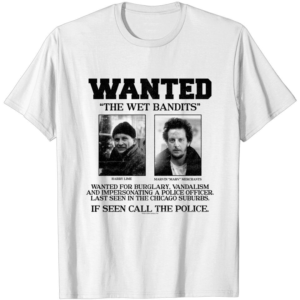 Home Alone Wanted The Wet Bandits Poster T-Shirt