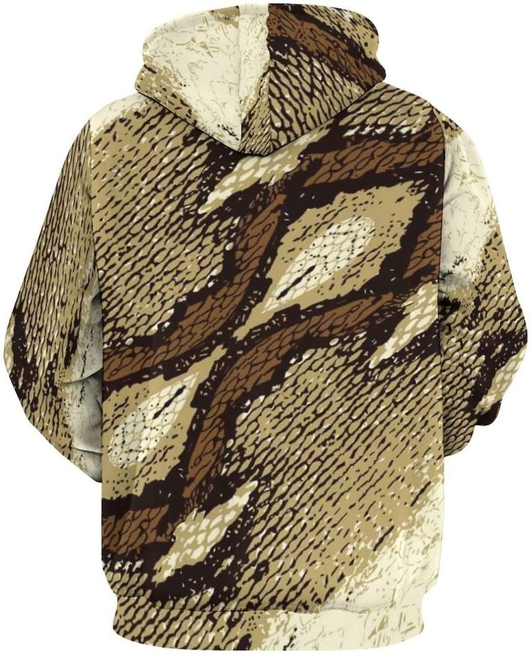 Snake Skin Stripe Pattern 3D Printed Hoodie