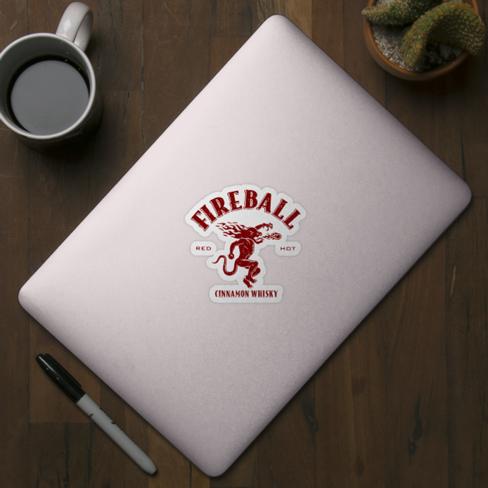 Vintage Fireball - Whiskey - Sticker