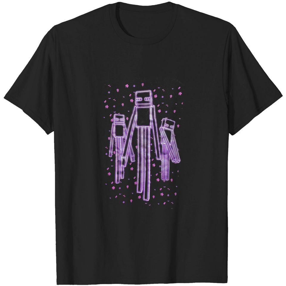 Minecraft Boys Enderman Glow in The Dark T Shirt