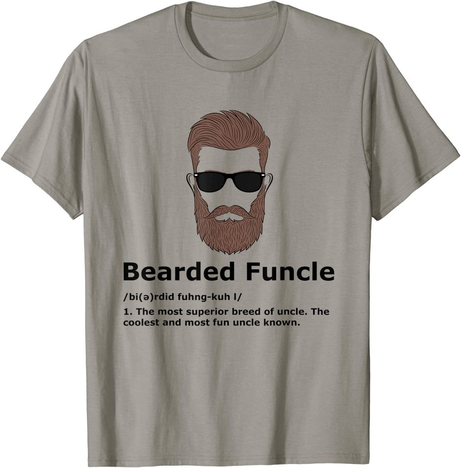 Mens Bearded Funcle Shirt Funny Uncle Definition T-Shirt