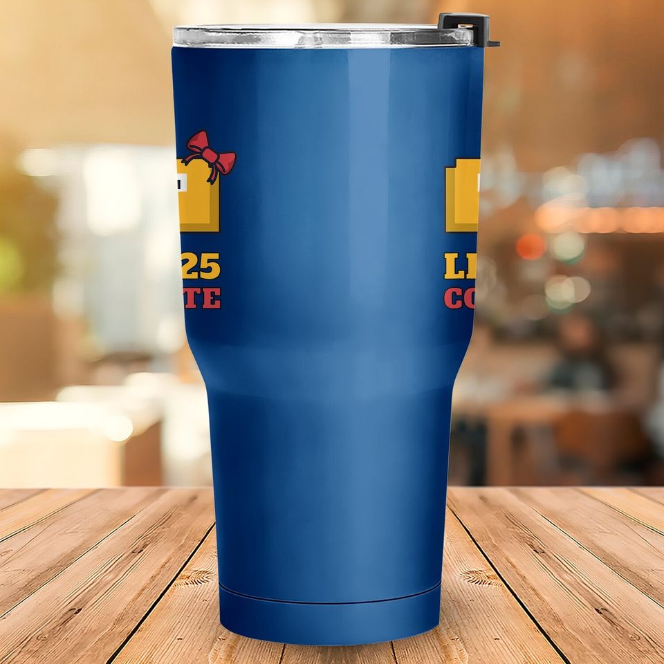 Funny Gamers Level 25 Complete 25th Wedding Anniversary Tumbler 30 Oz