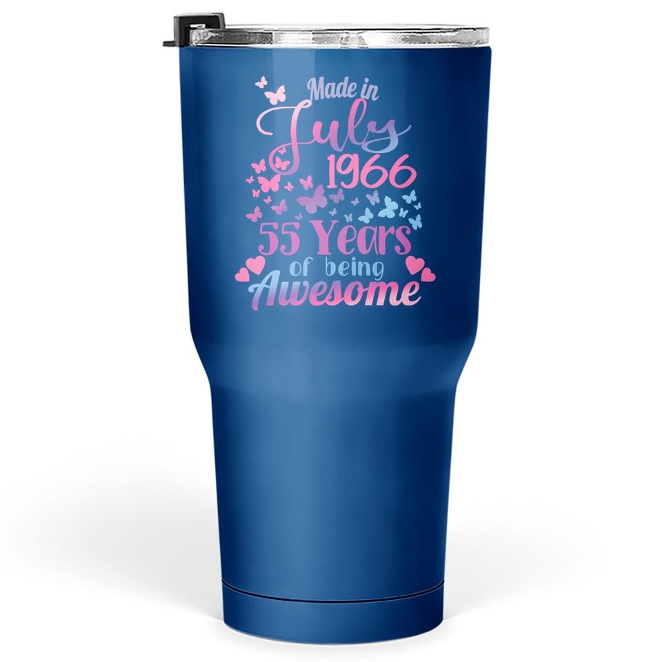 55th Birthday, July 1966, For Women, 55 Years Old, Awesome Tumbler 30 Oz