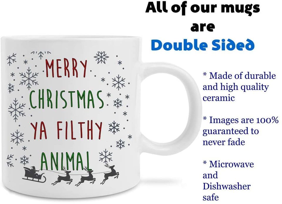 Home Alone Inspired Merry Christmas Ya Filthy Animal Christmas Mug