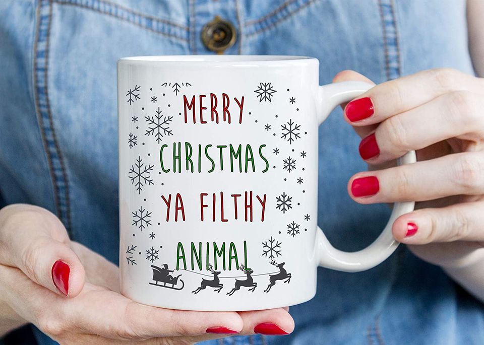 Home Alone Inspired Merry Christmas Ya Filthy Animal Christmas Mug