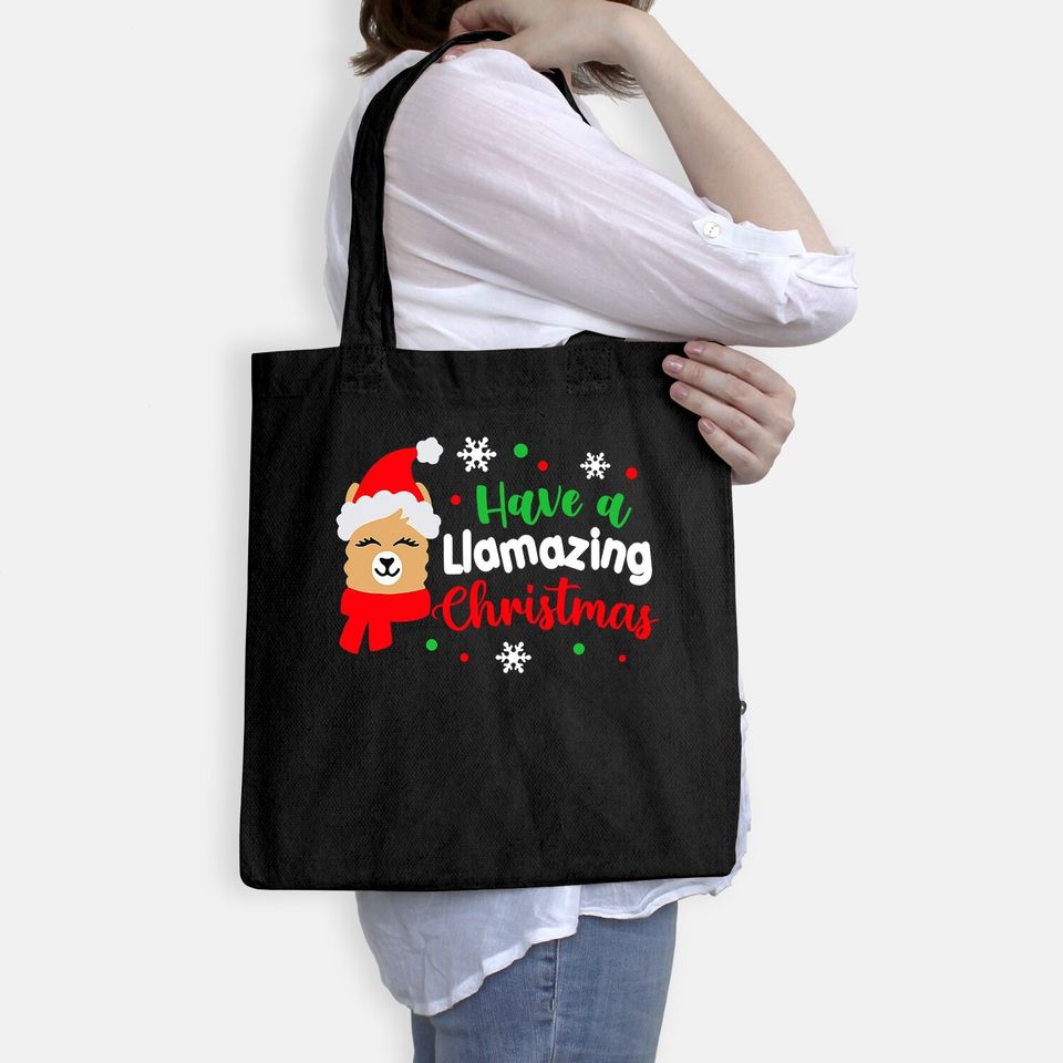 Have A Llamazing Christmas Santa Hat Bags