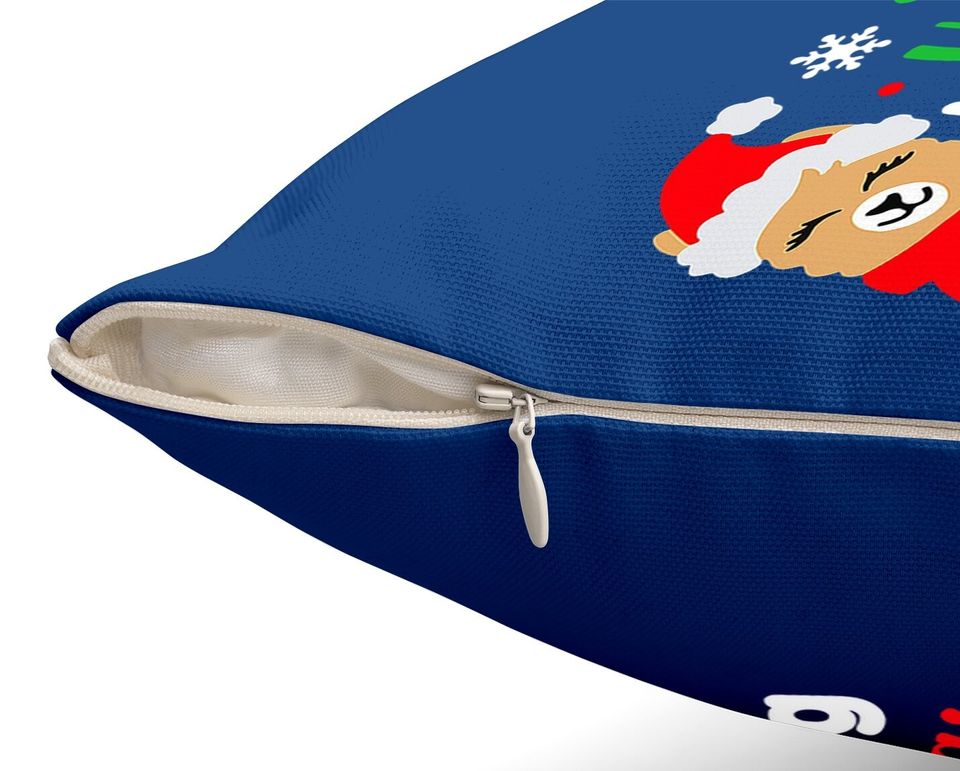 Have A Llamazing Christmas Santa Hat Throw Pillows