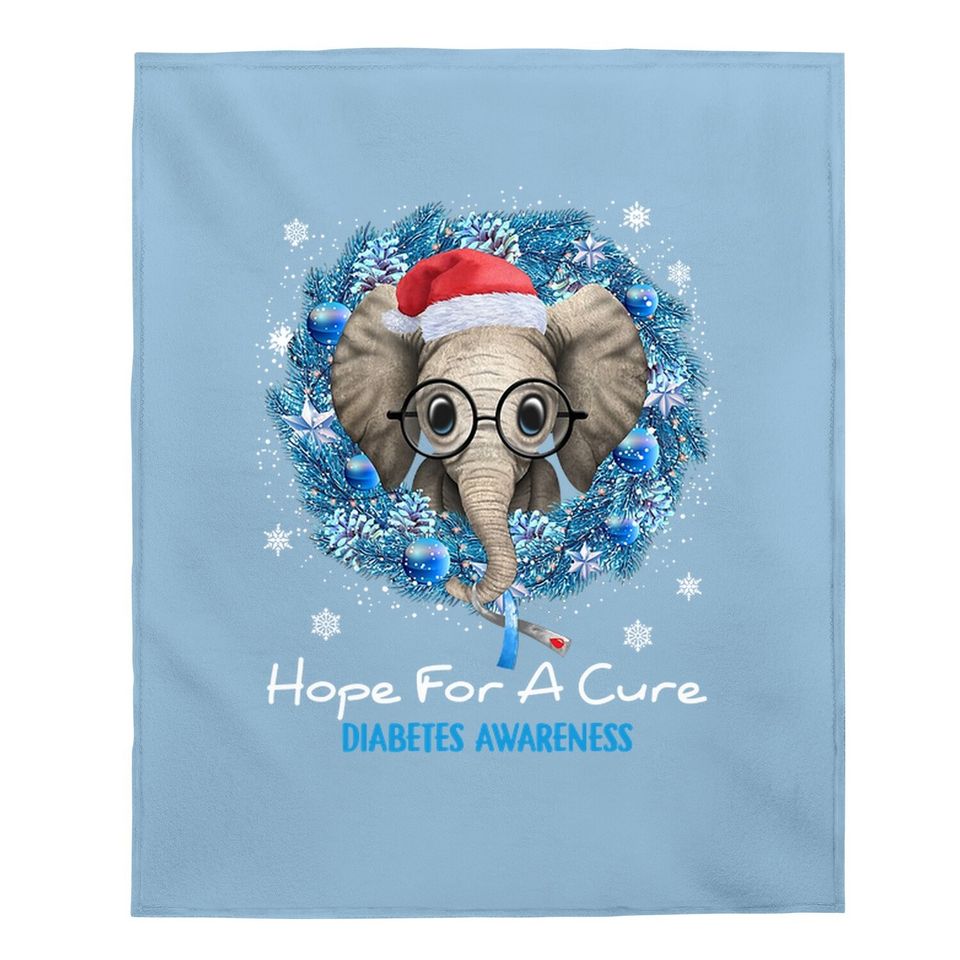 Elephant Hope For A Cure Diabetes Awareness Baby Blankets