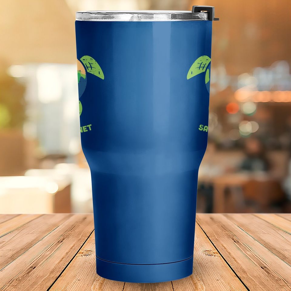 Save The Planet Earth Day Environment Turtle Recycle Ocean Tumbler 30 Oz