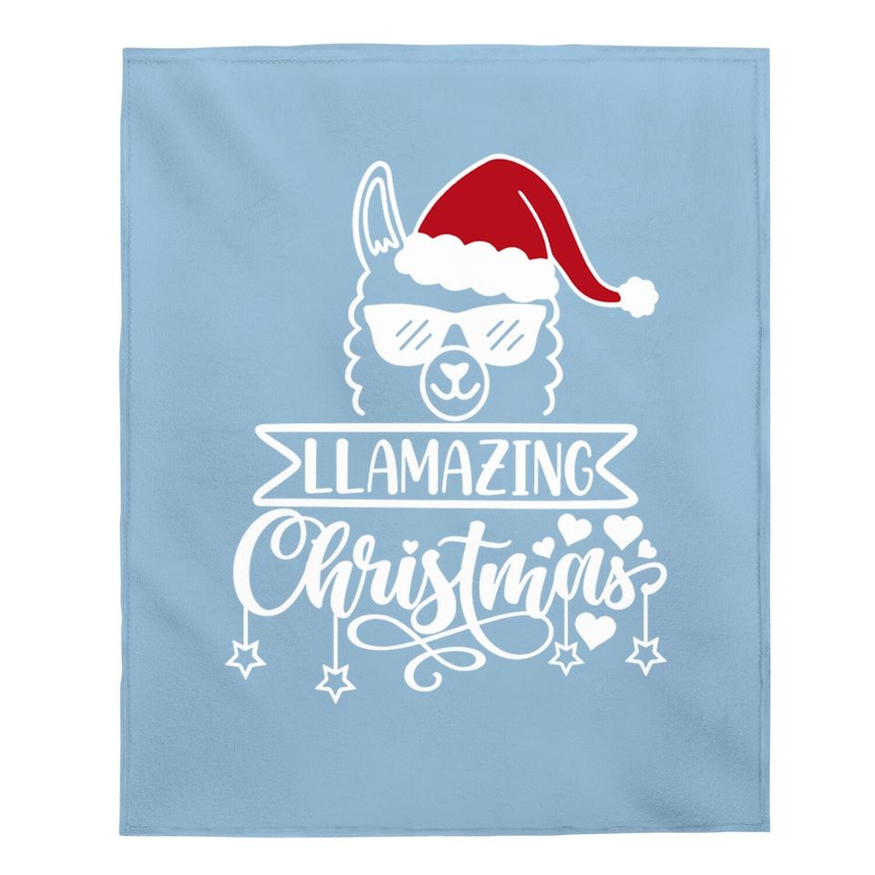 Have A Llamazing Christmas Santa Claus Baby Blankets