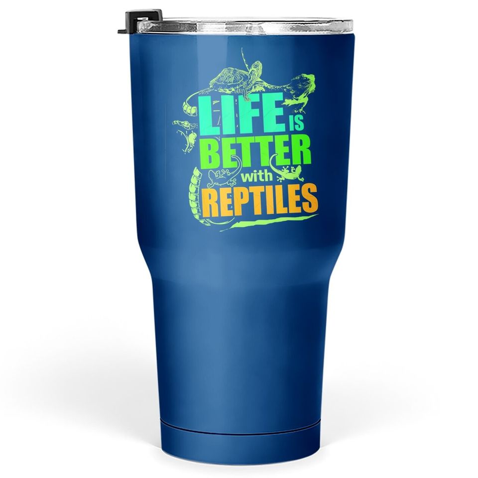 Life Is Better With Reptiles Leopard Gecko Tumbler 30 Oz