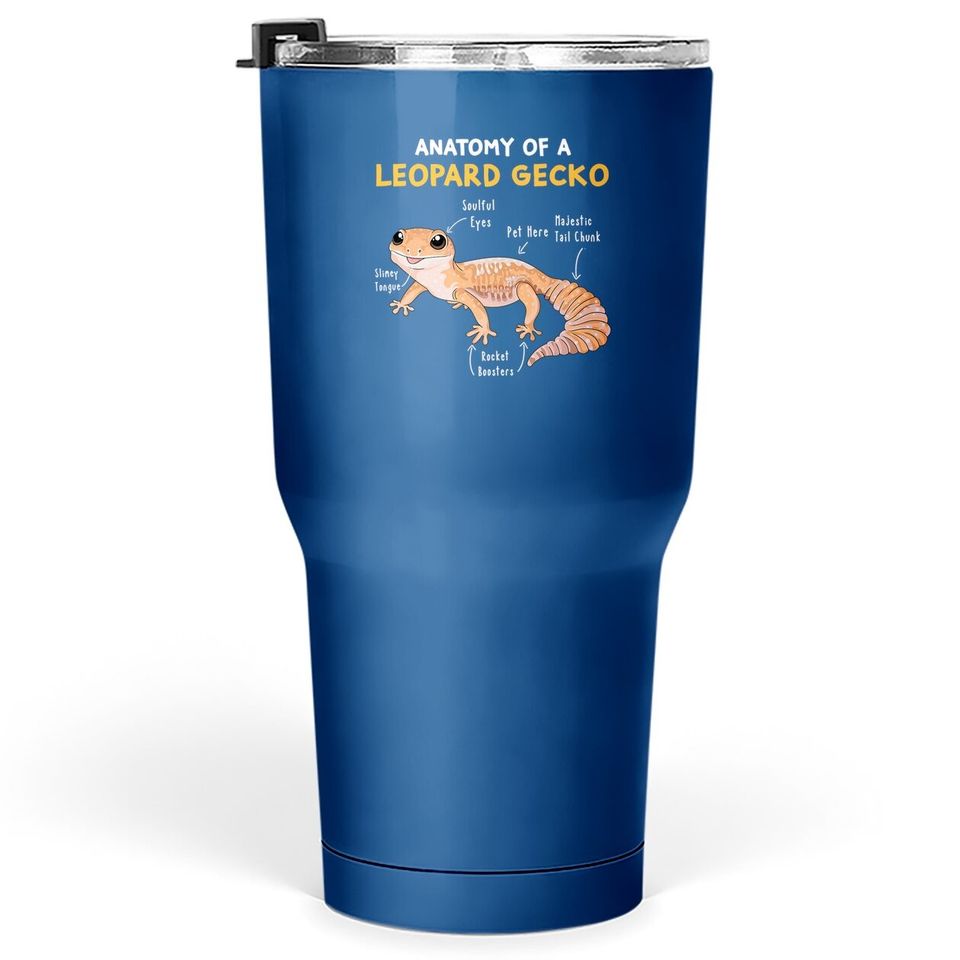 The Anatomy Of A Leopard Gecko Mom Reptile Dad Tumbler 30 Oz