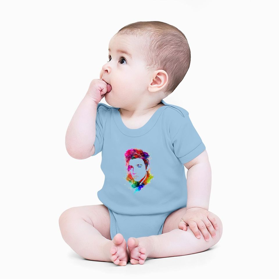 Elvis Presley Watercolor King Short Sleeve Baby Bodysuit