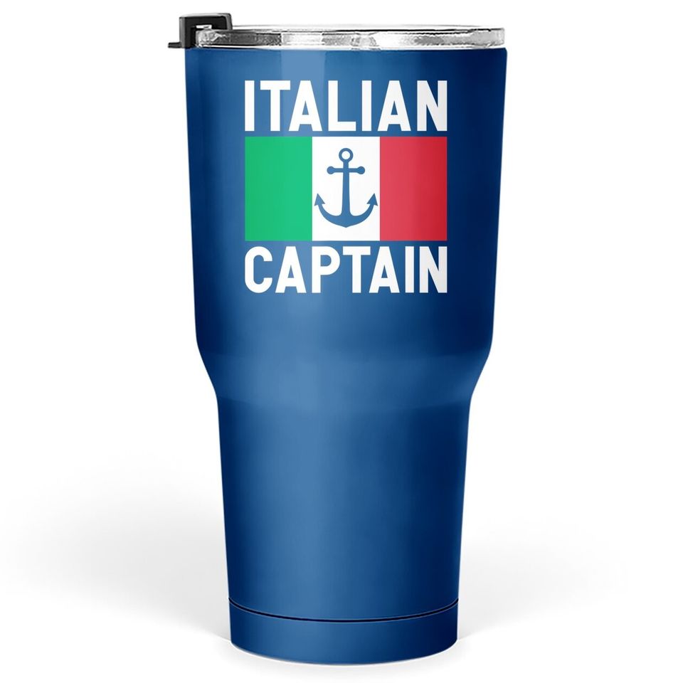 Flag Of Italy Italian Captain Tumbler 30 Oz
