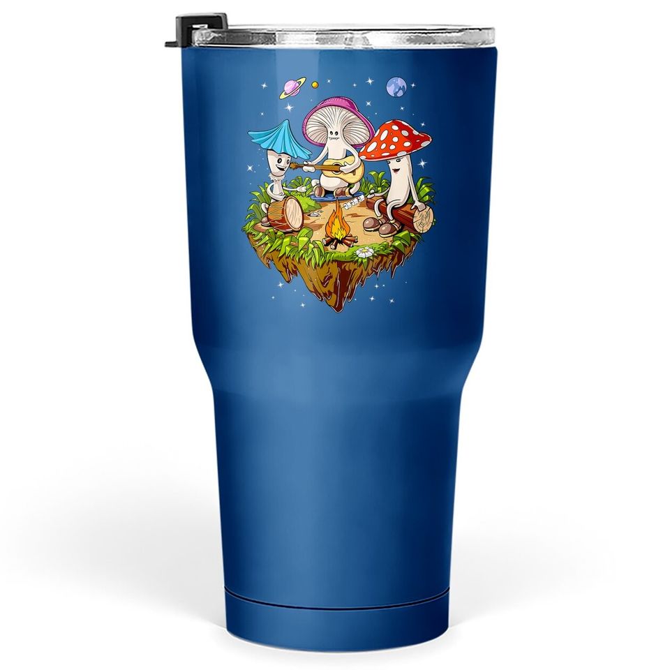 Mushrooms Camping Psychedelic Forest Fungi Festival Tumbler 30 Oz
