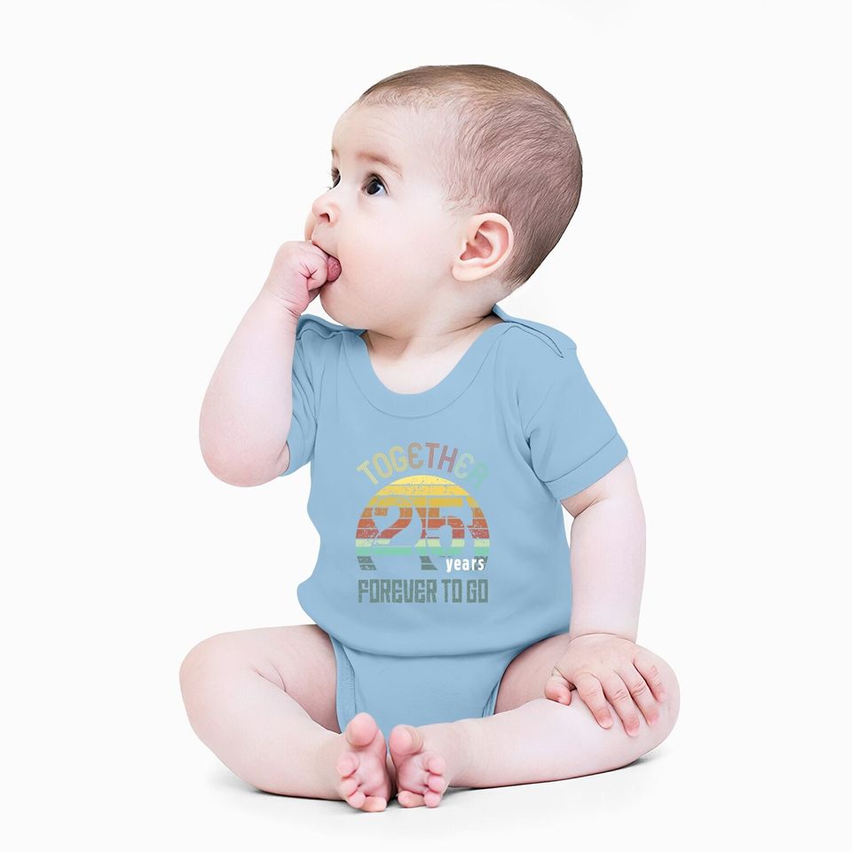 25th Years Wedding Anniversary Gifts For Couples Matching Baby Bodysuit