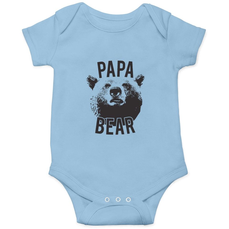 Papa Bear Baby Bodysuit Funny Fathers Day Idea For Dad Papa Hilarious Husband
