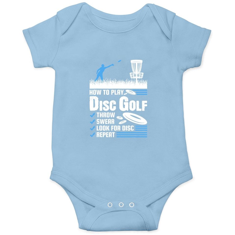 Funny How To Play Disc Golf Baby Bodysuit