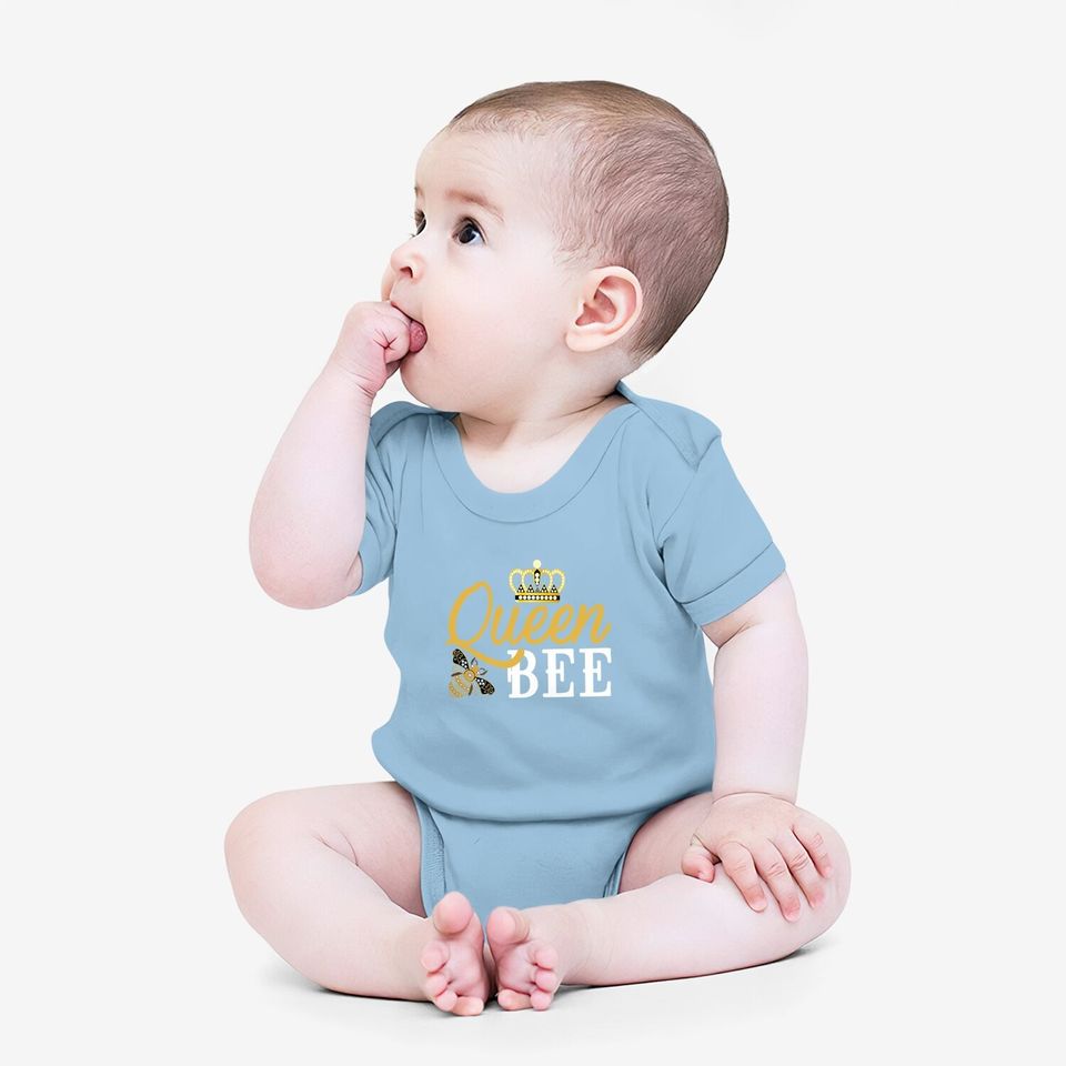 Queen Bee Crown Baby Bodysuit Cute Gift For Woman Beekeeper Baby Bodysuit