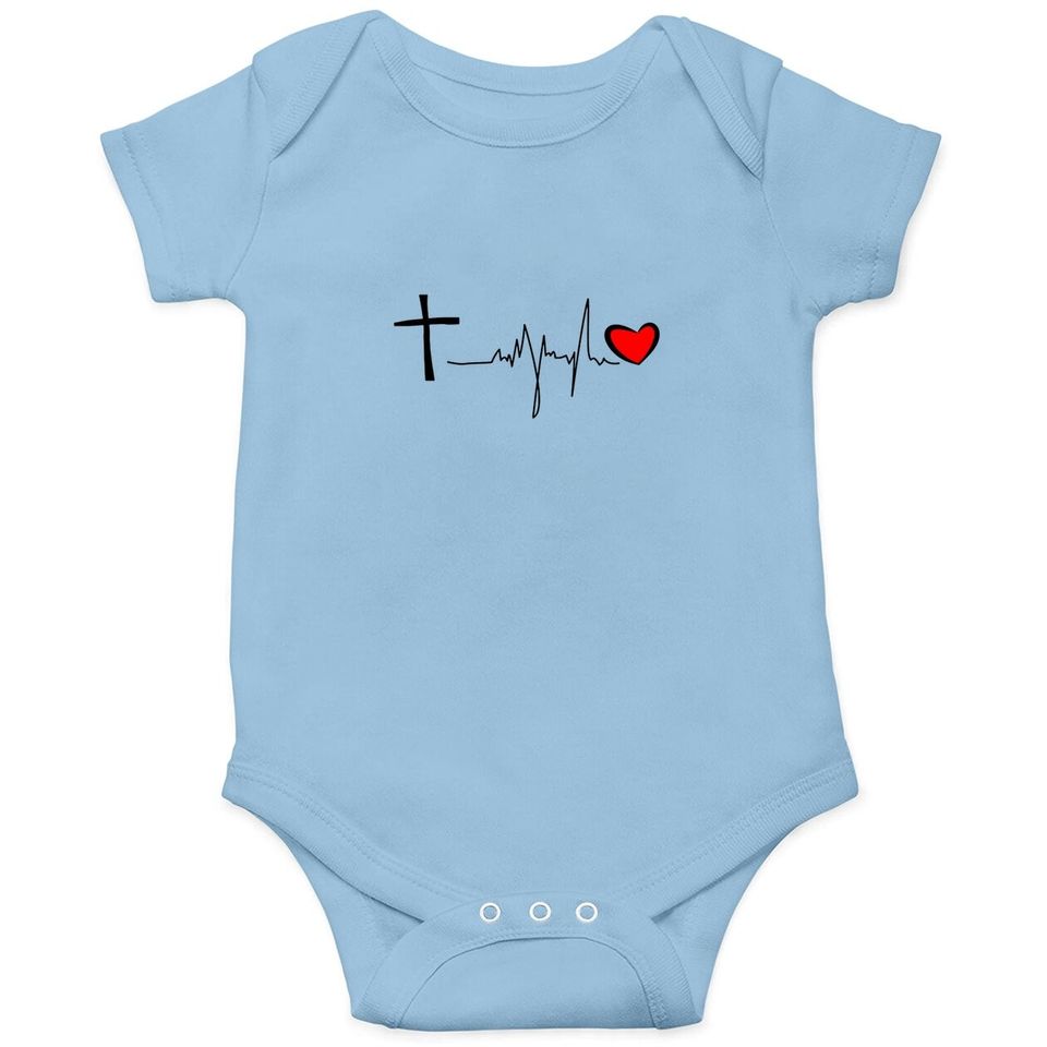 Nqy Christian Love Embroidery Short-sleeve Fashion Baby Bodysuit