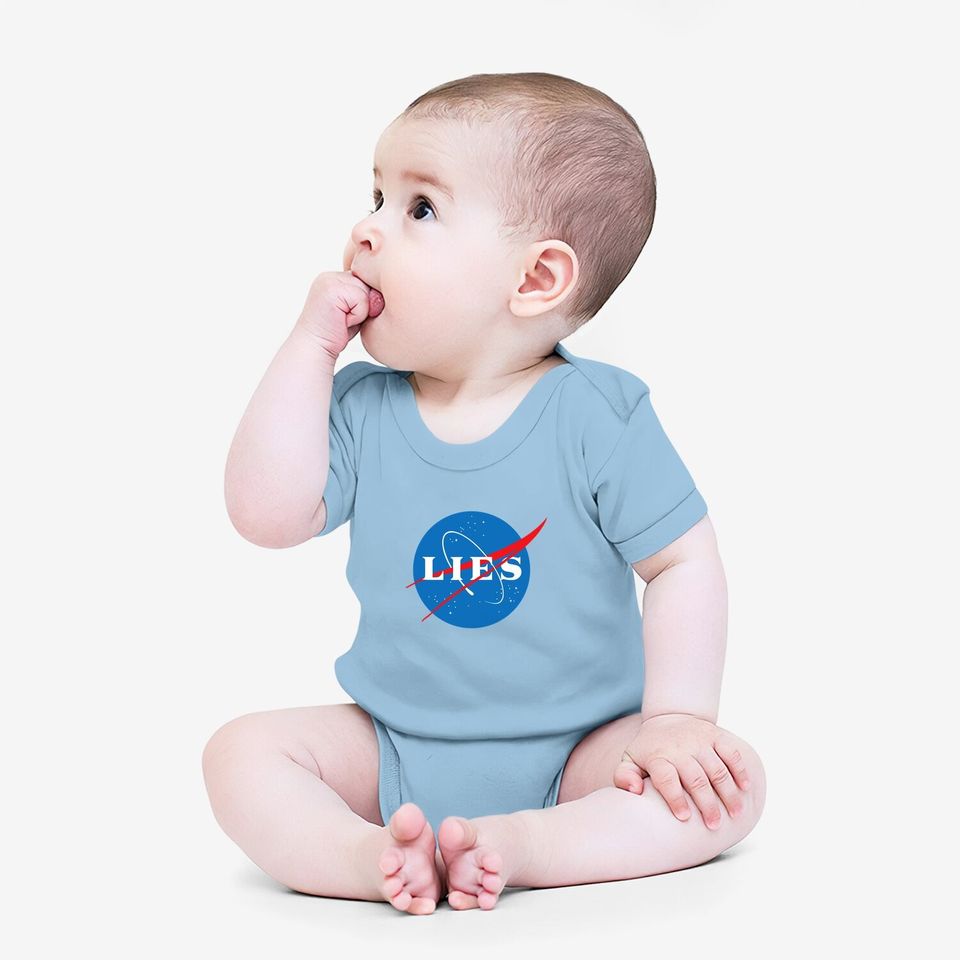 Nasa Lies Flat Earth Baby Bodysuit