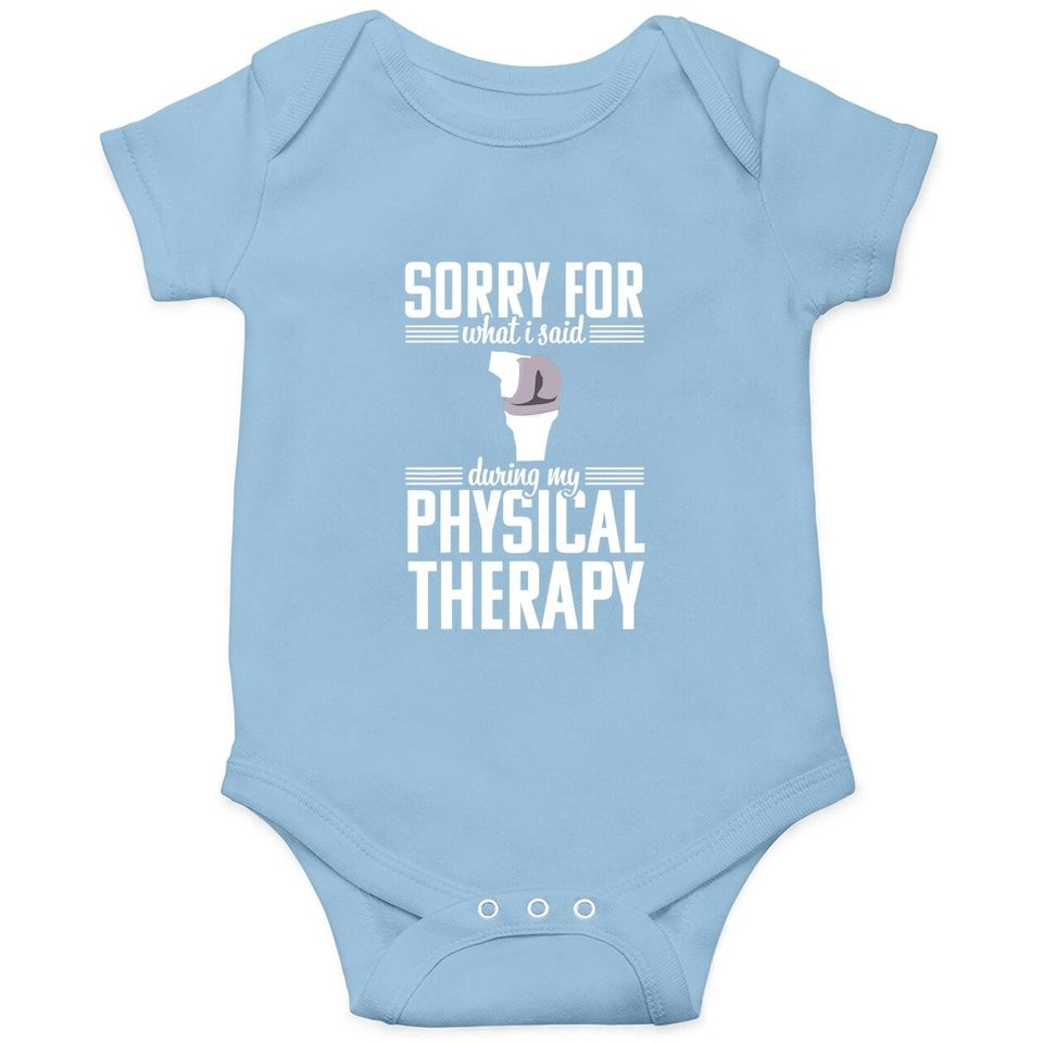 Knee Replacement Funny Therapy Surgery Recovery Gift Baby Bodysuit