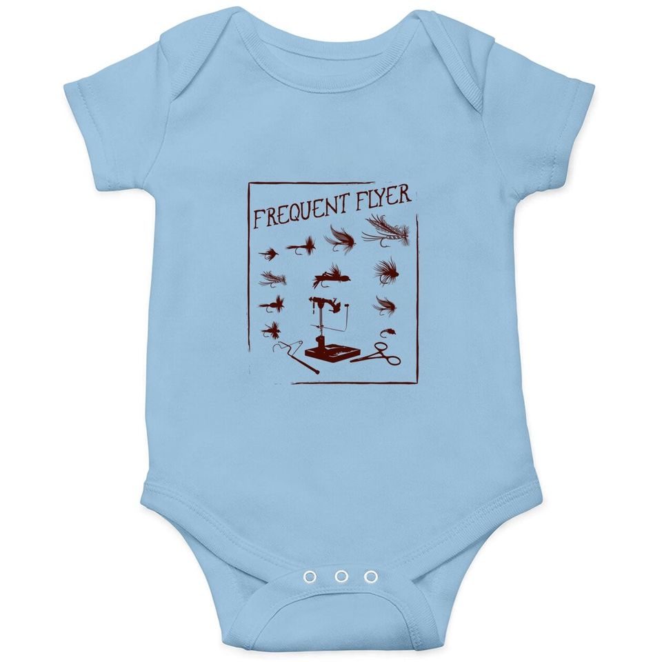 Fly Fishing Tying Funny Fisherman Christmas Fathers Day Gift Baby Bodysuit