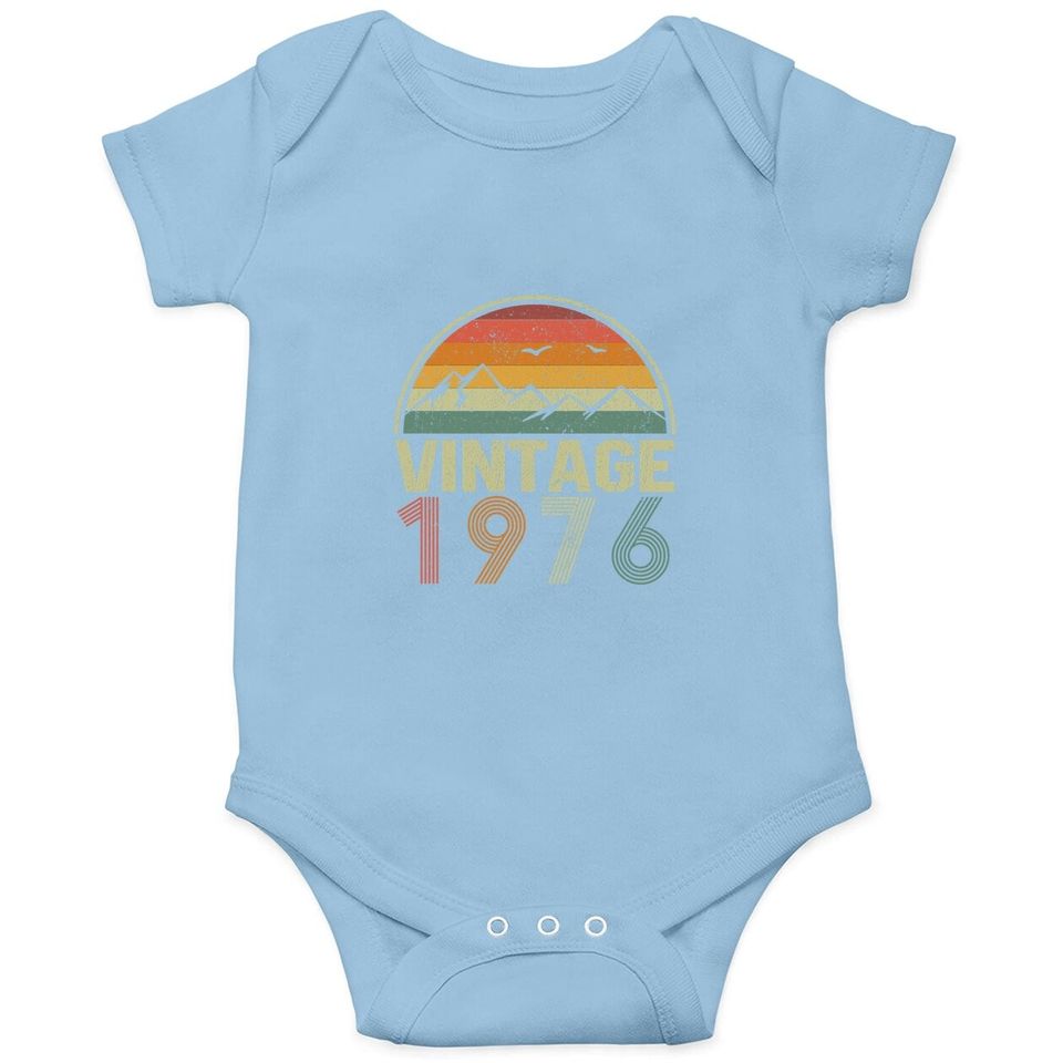 Classic 45th Birthday Gift Idea Vintage 1976 Baby Bodysuit
