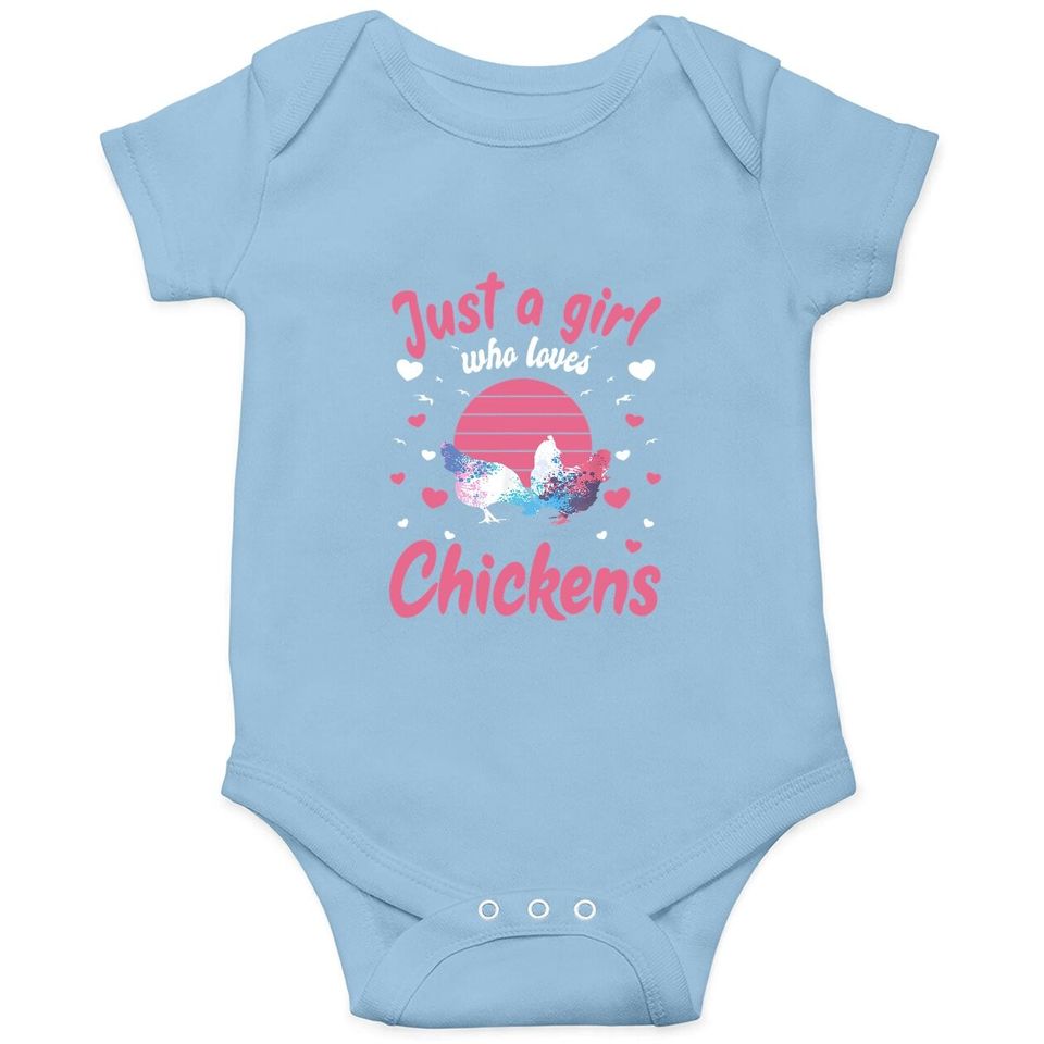 Just A Girl Who Loves Chickens Chicken Lover Gift Baby Bodysuit