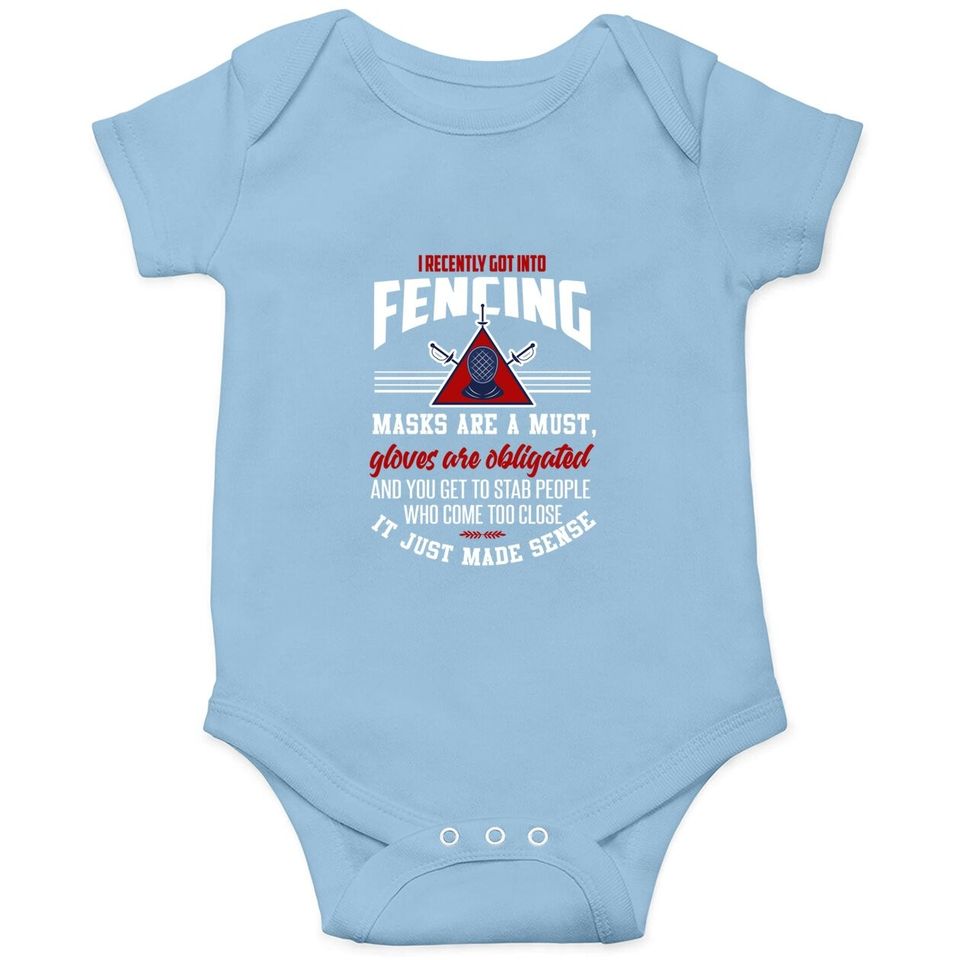 Fencing Baby Bodysuit Fencing Sport Quote Joke Fencer Baby Bodysuit