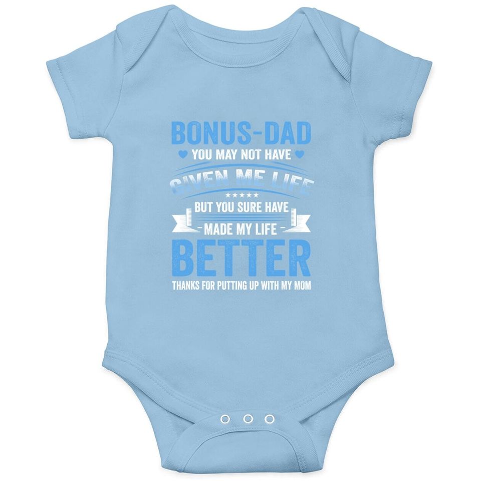 Father's Day Bonus Dad Gift From Daughter Son Wife Baby Bodysuit