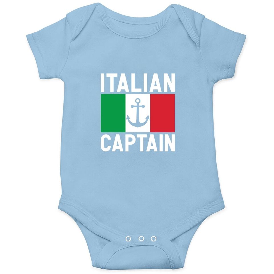 Flag Of Italy Italian Captain Baby Bodysuit