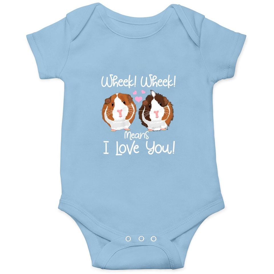 Wheek I Love You Guinea Pig Clothes Cavy Gift Baby Bodysuit