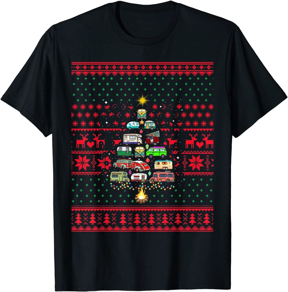 Christmas Tree Camper Vehicles Ugly Christmas T-Shirt