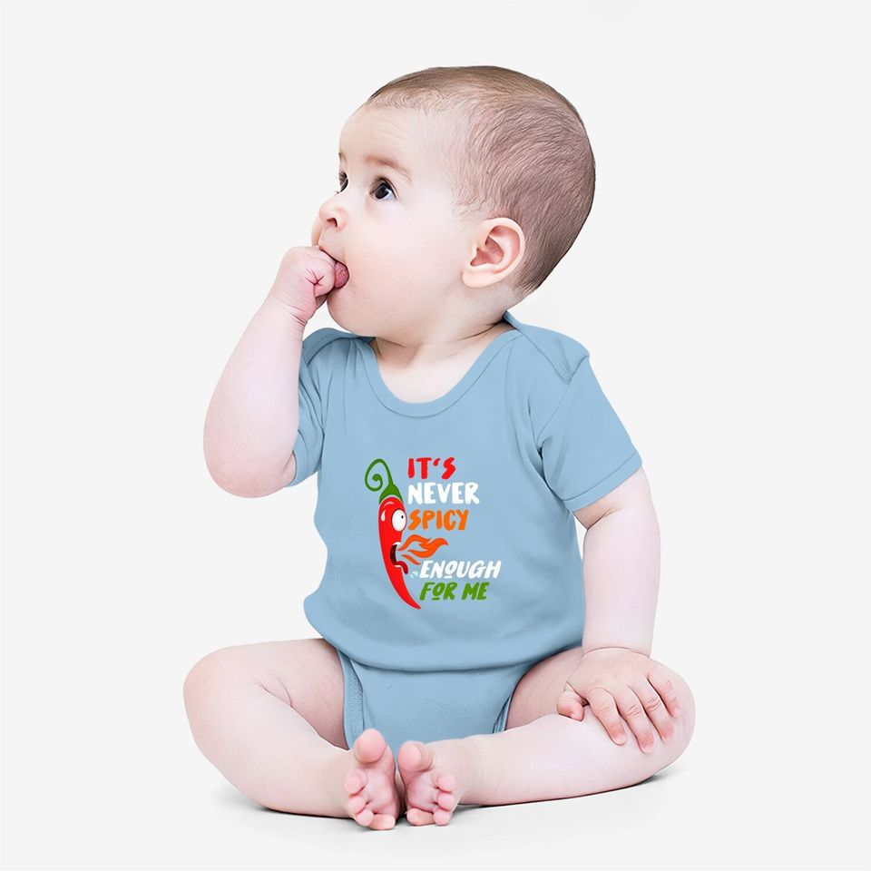 Chili Red Pepper Gift For Hot Spicy Food & Sauce Lover Baby Bodysuit