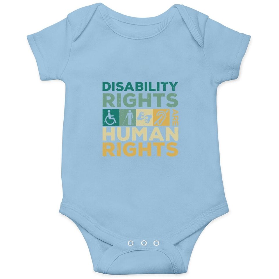 Cool Disability Rights Are Human Rights Support Caregivers Baby Bodysuit