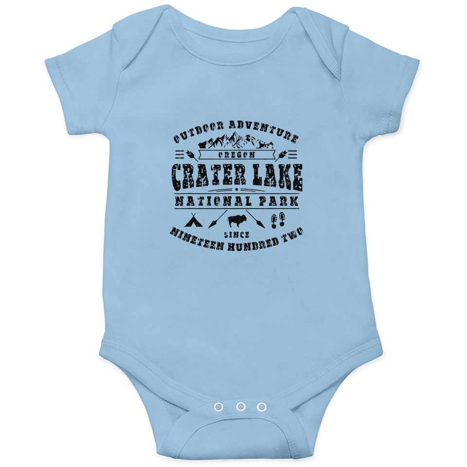 Crater Lake National Park Oregon Hiking Camping Wildlife Baby Bodysuit