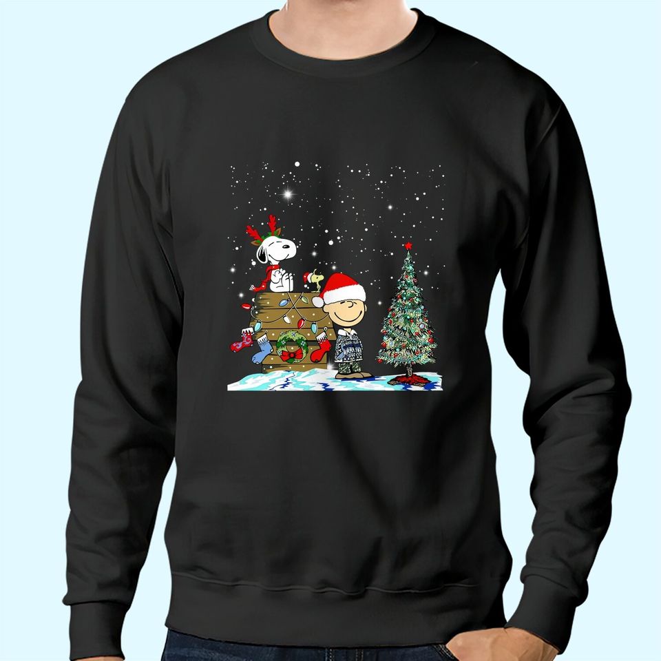 Charlie Brown Funny Cartoon Christmas Sweatshirts