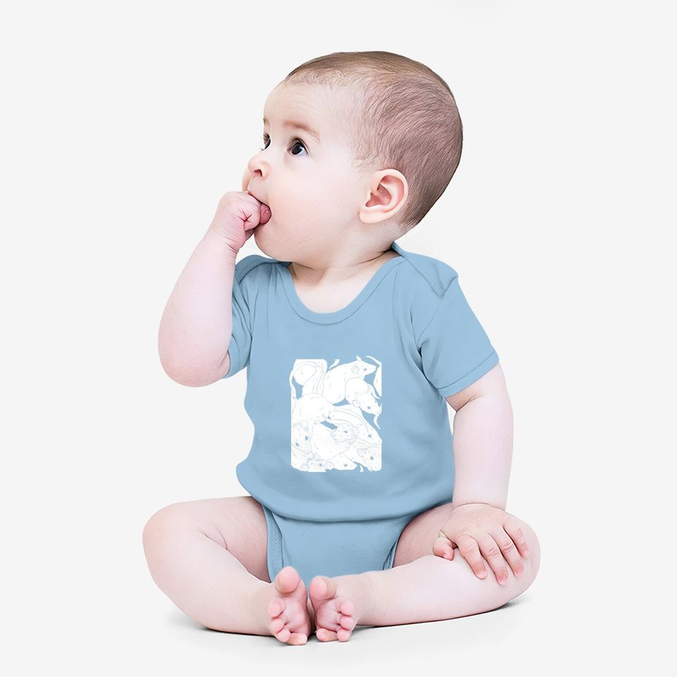 Creepy Cute Rat King Wicca Witch Baby Bodysuit